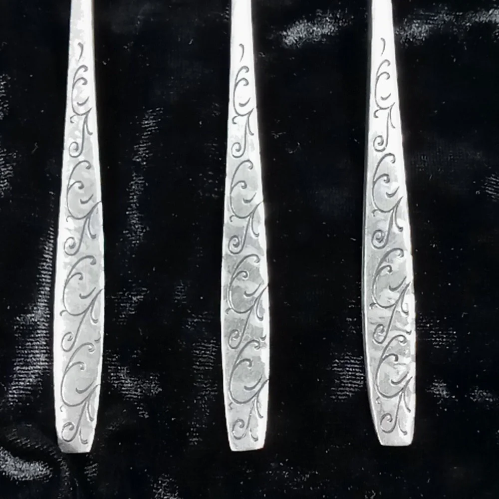 Vintage Epic Custom Stainless Steel Salad/Dessert Fork Set of 3